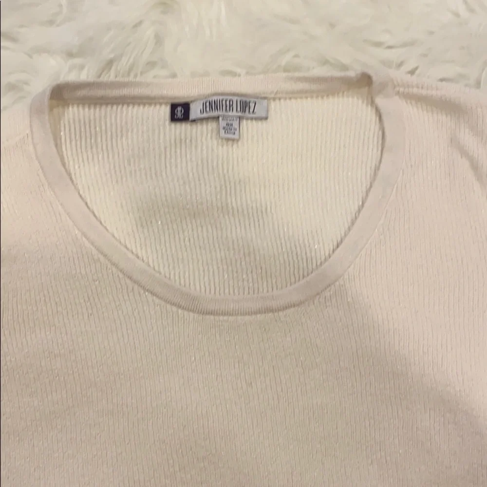Plus Size Marshmallow Jennifer Lopez Lurex Sweater
